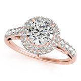 14k 1.50ct Halo Diamond Engagement Ring