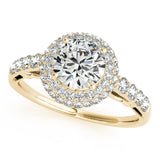 14k 1.50ct Halo Diamond Engagement Ring