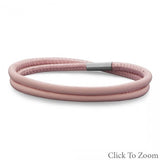 Blushing Pink Italian Leather Wrap Bracelet