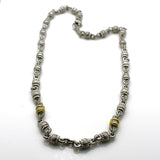 Estate Judith Ripka Sterling Silver and 18k Gold DIamond Necklace