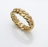 14k Miami Cuban Link Ring