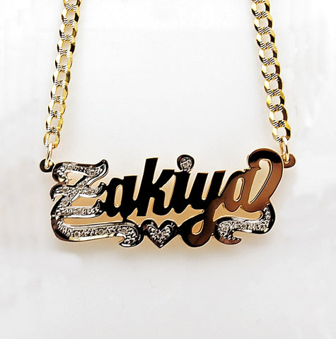 Kid's Double Plated Name Necklace – Tres Colori Jewelry