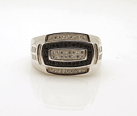 Justyna Kaminska Men's Sterling Silver CZ Ring
