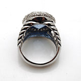 Sterling Silver Blue Topaz CZ Ring