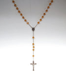 Sterling Silver Faceted Crystal Bead Rosary