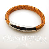 Nomination Safari Braided Leather and Steel Bracelet