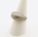 Sterling Silver CZ Pave Dome Ring