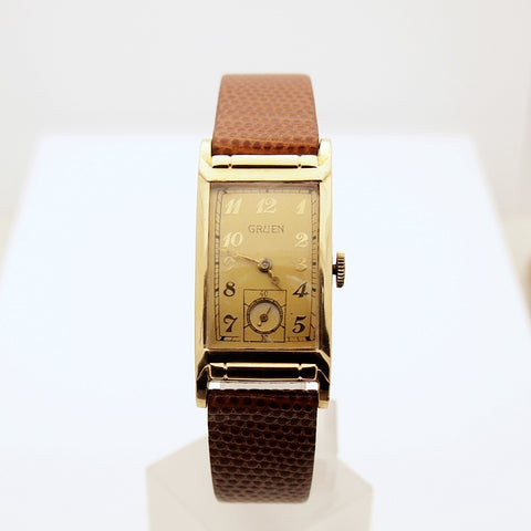 Vintage 14k Gruen Precision Curvex Men's Watch