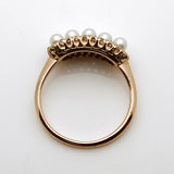 Estate 14k Diamond and Pearl Ring
