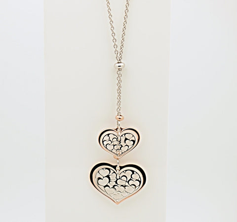 Nomination ROMANTICA Collection Sterling Silver Double Heart Necklace