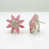 Sterling Silver Pink CZ Earrings