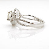 18k Halo Diamond Engagement Ring 1.44 tcw