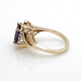 14k Women's Amethyst and Diamond Ring
