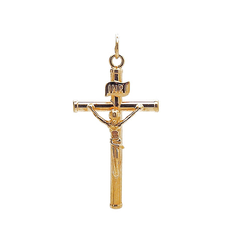 18k Yellow Gold Crucifix Pendant