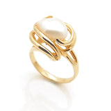 14k Gold Baroque Pearl Ring