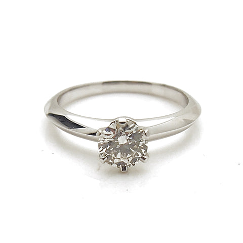 Estate Tiffany & Co The Tiffany Setting in Platinum Diamond Engagement Ring