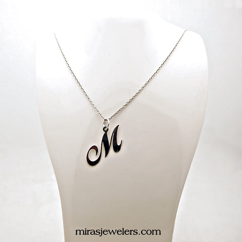 Sterling Silver Initial Pendant