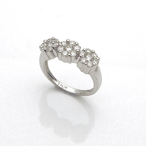 Large Diamond Flower Ring – Adina Stone Jewelry