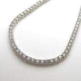 Sterling Silver CZ Tennis Line Necklace