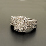 Sterling Silver CZ Cluster Ring