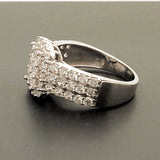 Sterling Silver CZ Cluster Ring