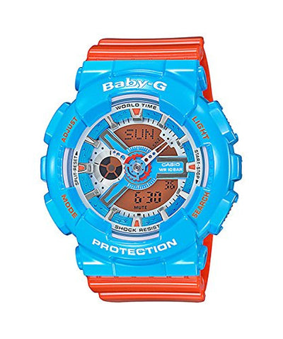 Casio Baby-G NEO POP COLOR Series Blue Orange Womens Resin Watch BA110NC-2A