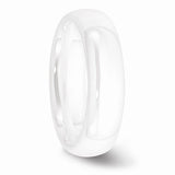 White Ceramic 6mm Polished Band