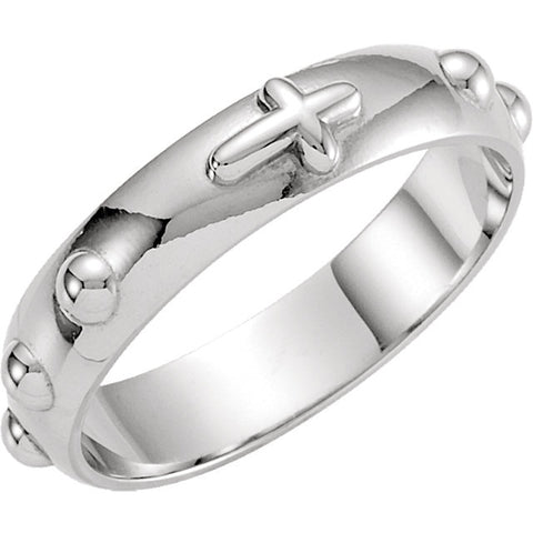 Sterling Silver Rosary Wedding Band