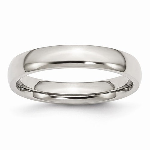 Stainless Steel 4mm Polished Wedding Band