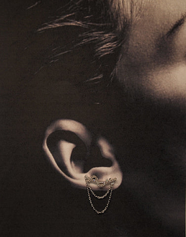 Sterling Silver Cubic Zirconia Ear Climber Earring