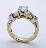 18k Two Tone Gold Diamond Engagement Ring